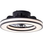 Brilliant Mondello Ventilatore Da Soffitto Plastica Nero 23W 3100lm - 827-865 CCT | 420mm - Telecomando Dimmerabile