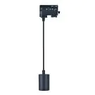 Noxion Luce A Binario Luce Pendente 3 Fasi Aluminium Nero | Adatto per 1x GU10