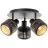 Brilliant Tyas Luce da soffitto  Aluminium Metallo Nero Oro | 370mm -  Adatto per 3x E14